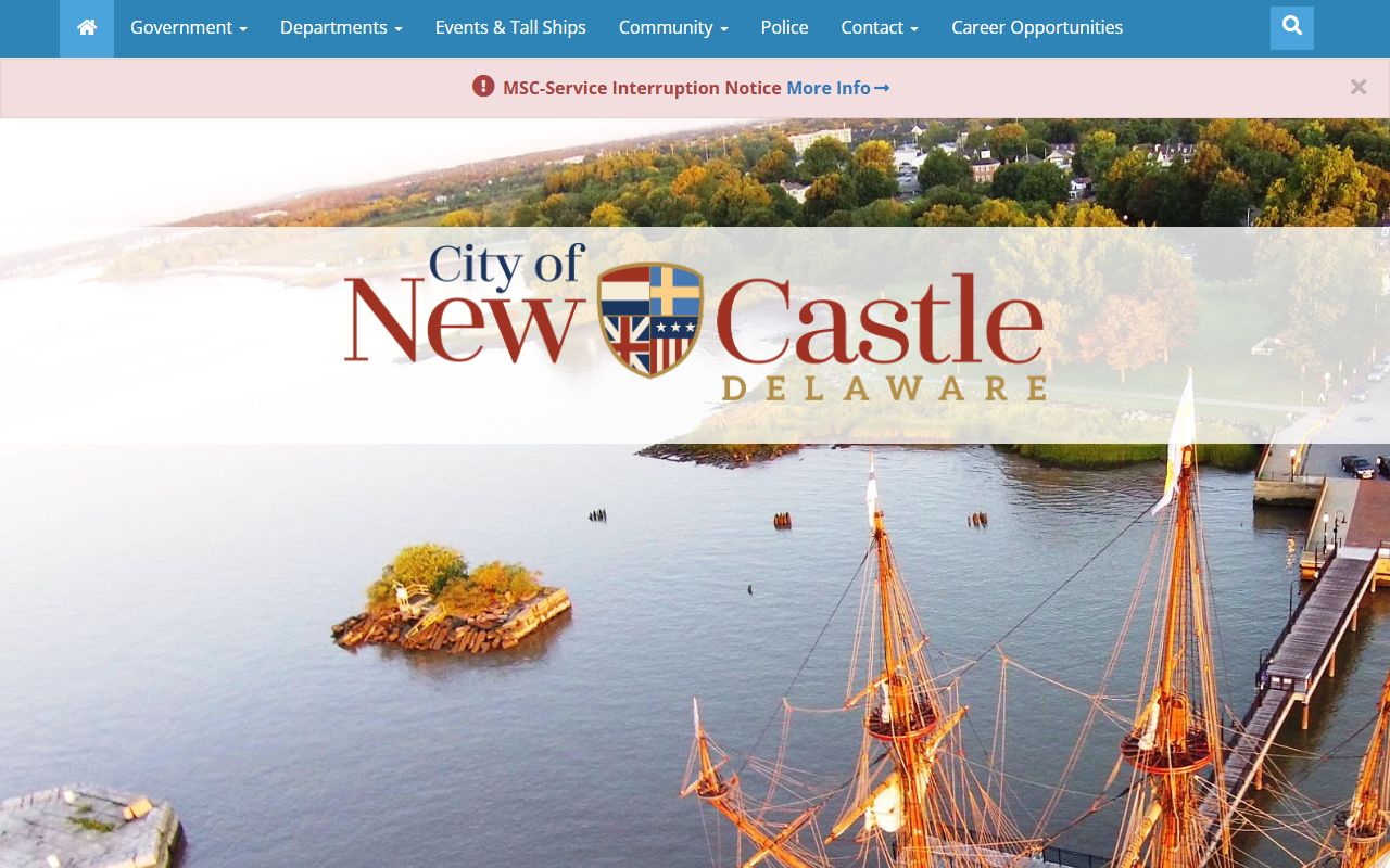 City government site page linked to Delaware City bankruptcy records info