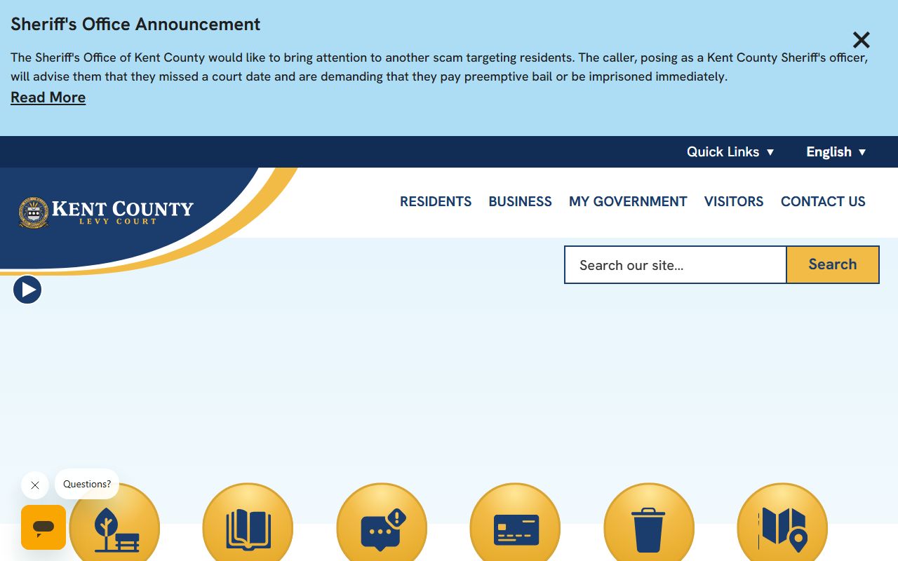 Kent County Delaware government site used alongside Kent County bankruptcy records research